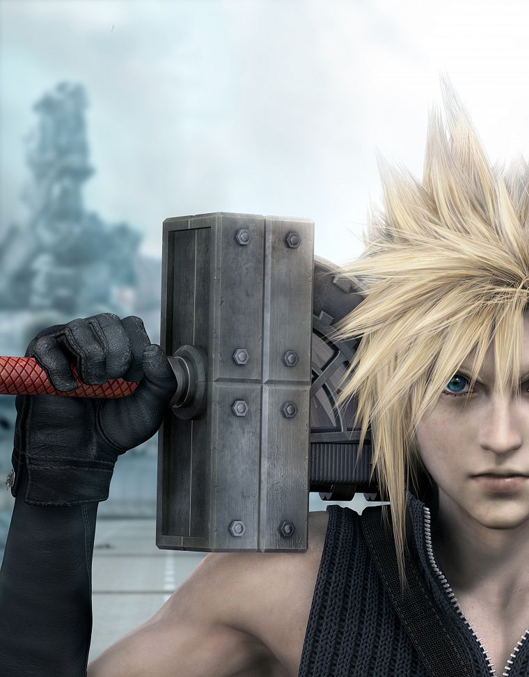 Final Fantasy, Final Fantasy VII, облака, Cloud Strife - обои на рабочий стол