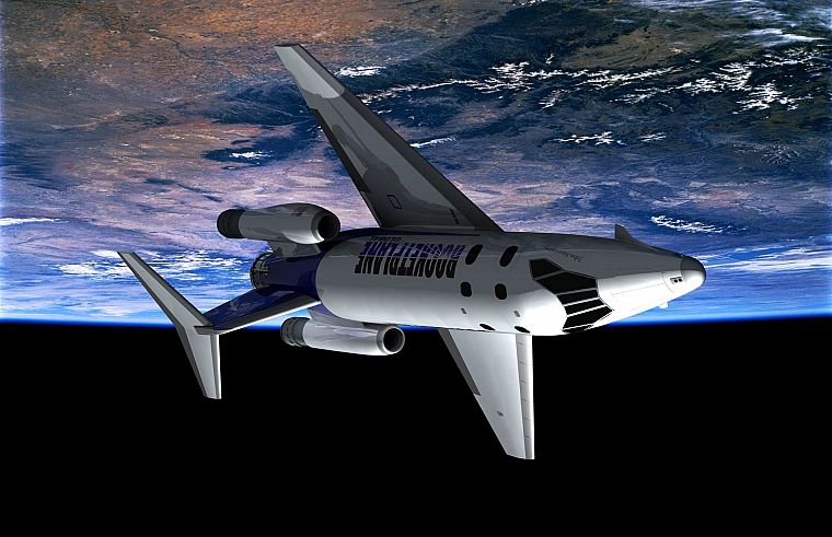 самолет, космическое пространство - обои на рабочий стол
