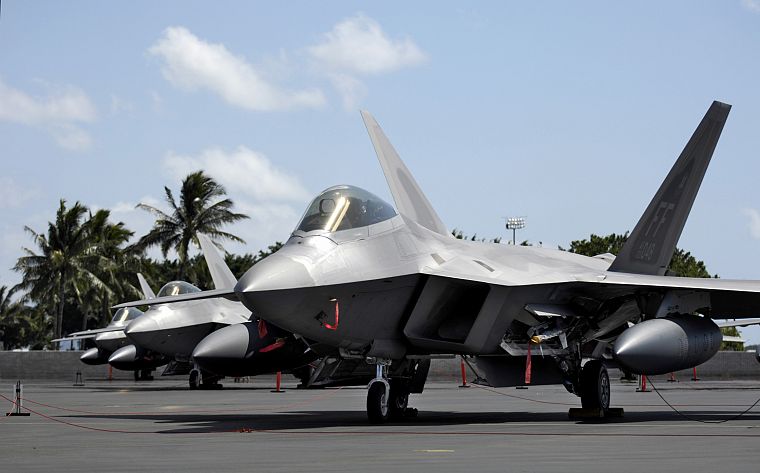 самолет, военный, Raptor, F-22 Raptor - обои на рабочий стол