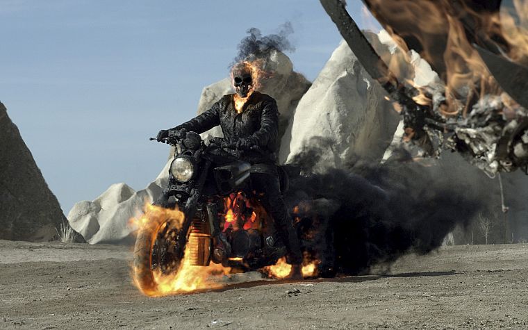 черепа, Ghost Rider, мотоциклы - обои на рабочий стол