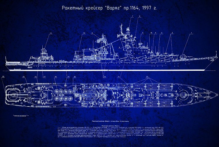 советский, корабли, чертежи, схема, Ракета крейсер, Варяг, Слава крейсер, ВМФ России, русские - обои на рабочий стол