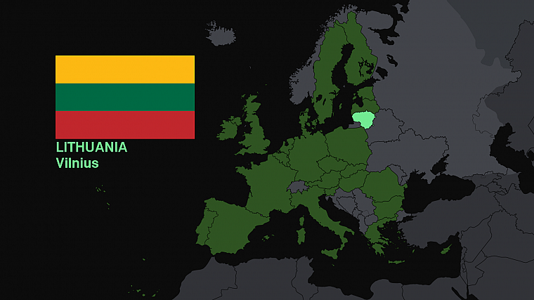 флаги, Европа, карты, Литва, знание, страны, полезно, Вильнюс, Каунас - обои на рабочий стол