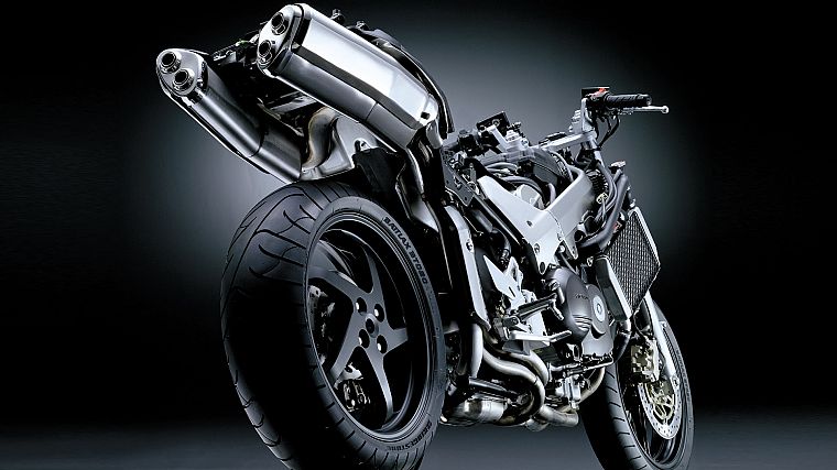 черно-белое изображение, Honda, монохромный, мотоциклы - обои на рабочий стол