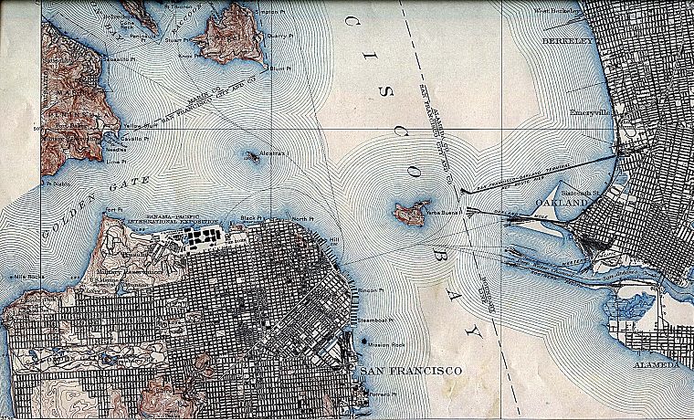 Сан - Франциско, карты - обои на рабочий стол