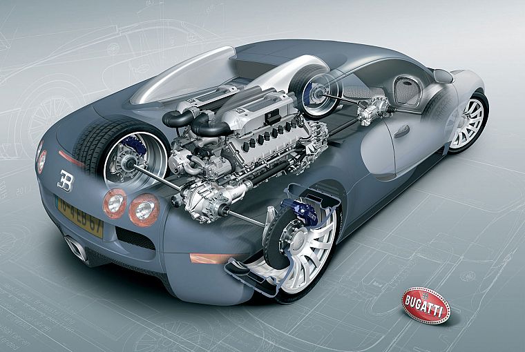 Bugatti Veyron, чертежи - обои на рабочий стол