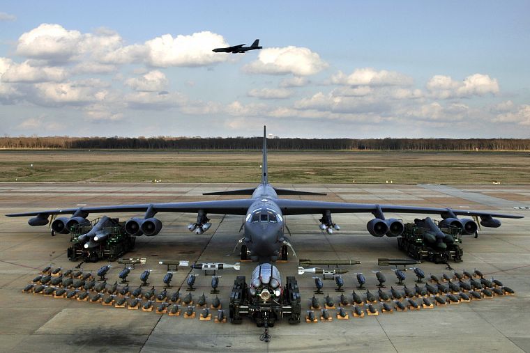 самолет, война, военный, ВВС США, транспортные средства, Stratofortress, Boeing B - 52 Stratofortress - обои на рабочий стол