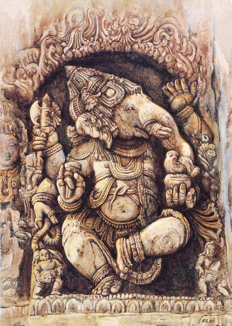 статуи, слоны, Индуизм - обои на рабочий стол