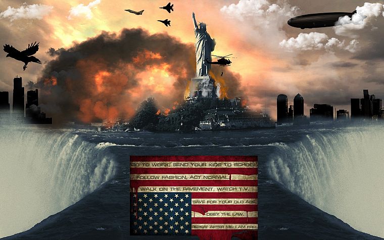 иллюминаты, Новый мировой порядок, Американский флаг - обои на рабочий стол