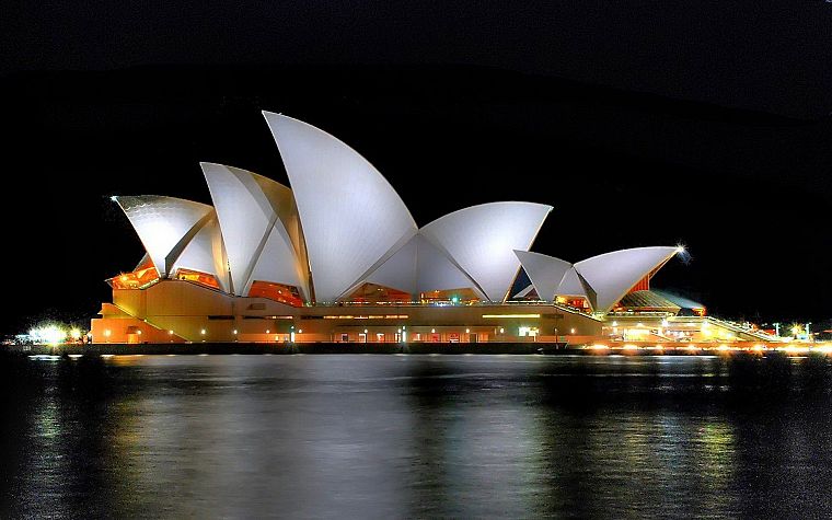 города, Сидней, опера, Сиднейский оперный театр - обои на рабочий стол