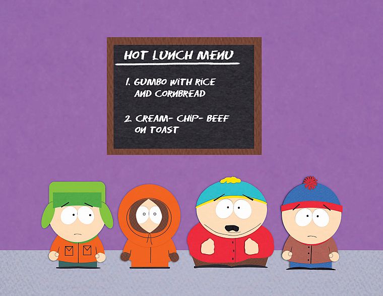 South Park, Эрик Картман, Стэн Марш, Кенни Маккормик, Кайл Брофловски - обои на рабочий стол
