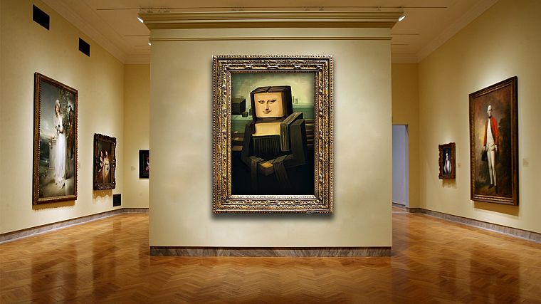 Мона Лиза, Minecraft - обои на рабочий стол