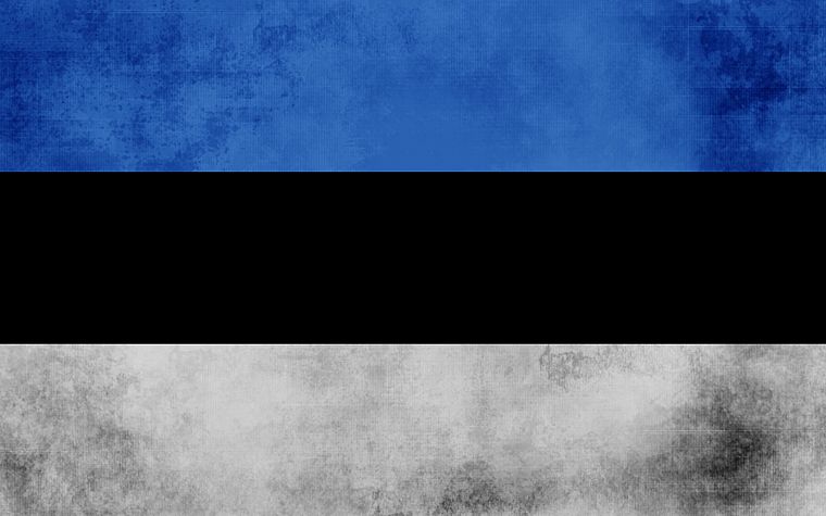 синий, черный цвет, белый, флаги, Эстония - обои на рабочий стол