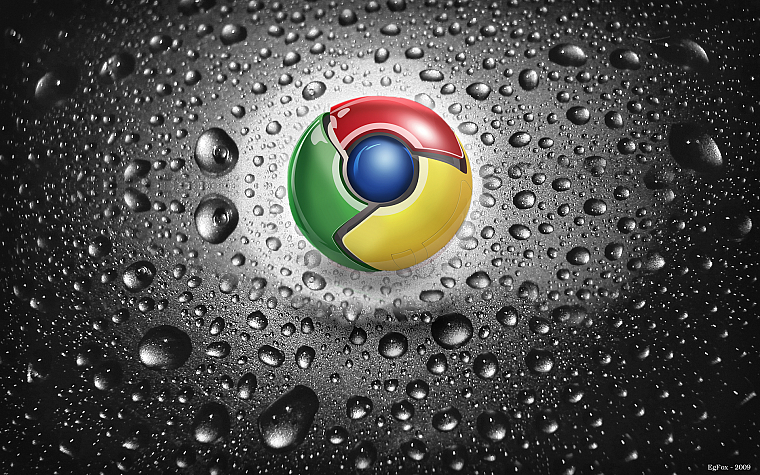 Google, капли воды, логотипы, Google Chrome - обои на рабочий стол