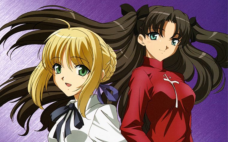 Fate/Stay Night (Судьба), Тосака Рин, Сабля, аниме девушки, Fate series (Судьба) - обои на рабочий стол