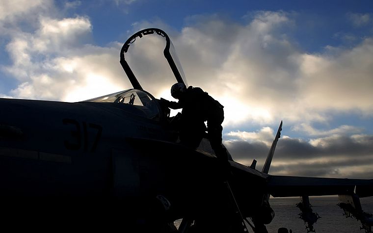 самолет, военный, пилот, транспортные средства, F- 18 Hornet - обои на рабочий стол