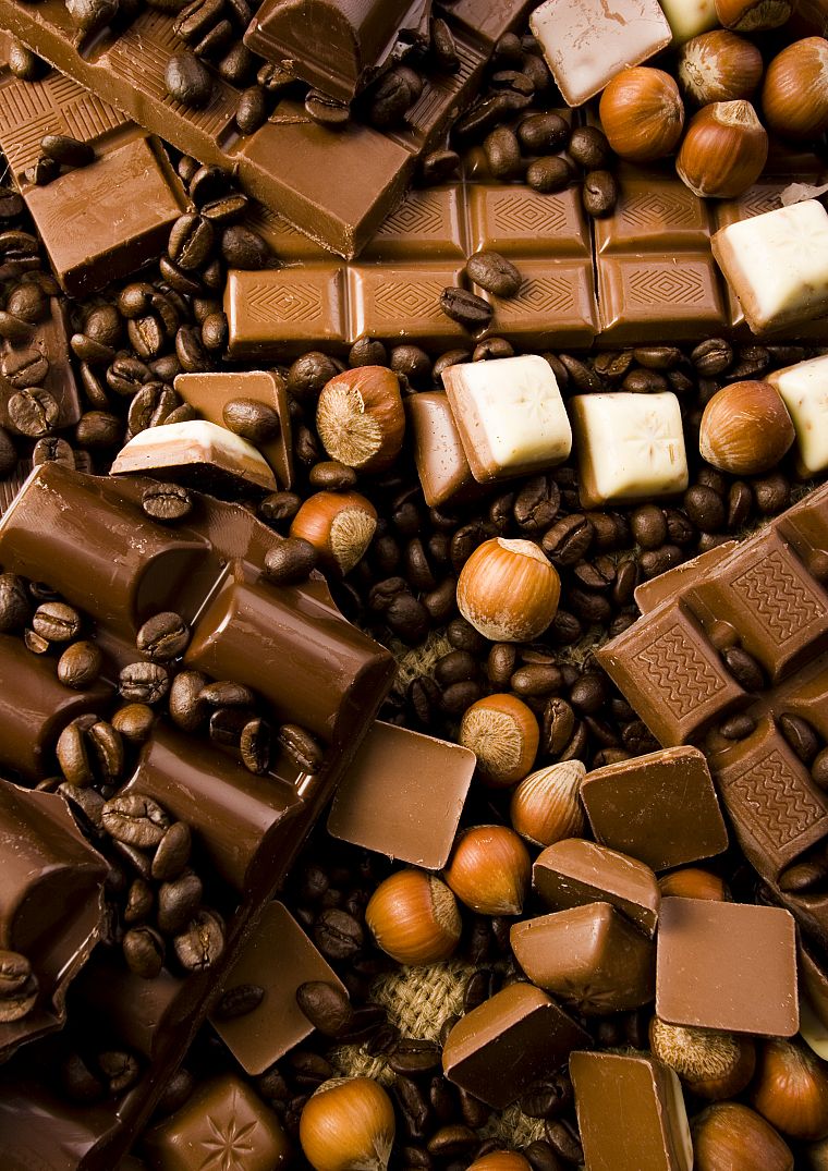 шоколад, орехи - обои на рабочий стол