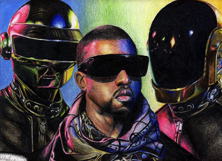 Daft Punk, Kanye West - обои на рабочий стол