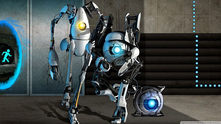 атлас, Portal 2, Уитли, P - тело - обои на рабочий стол