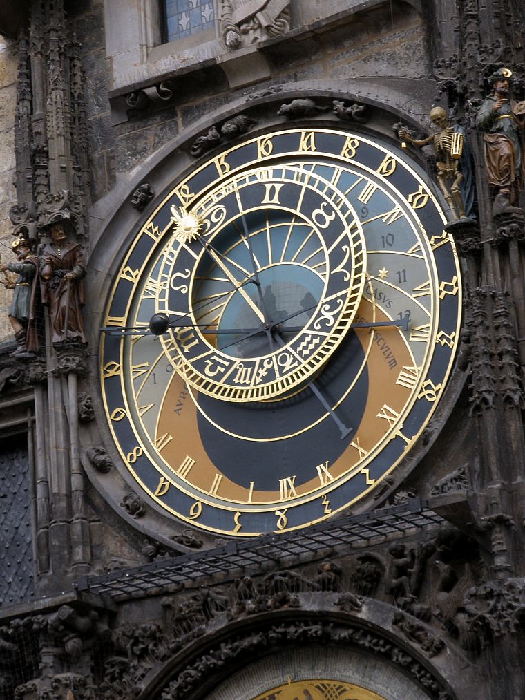 ратуша, Прага, астрономические часы - обои на рабочий стол