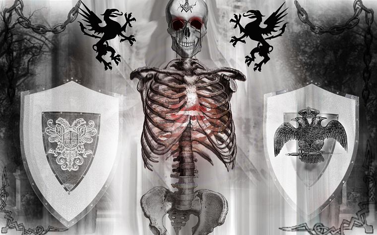 иллюминаты, Новый мировой порядок, череп и кости - обои на рабочий стол