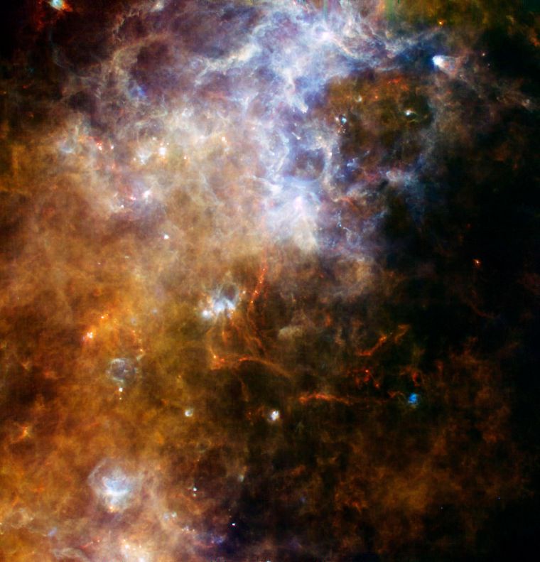 космическое пространство, звезды, туманности, газа - обои на рабочий стол