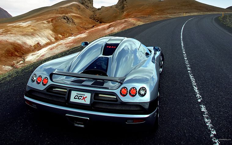 автомобили, дороги, вид сзади, транспортные средства, Koenigsegg CCX - обои на рабочий стол