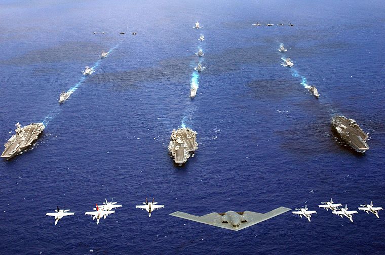 военно-морской флот, щит, реактивный самолет, B- 2 Spirit - обои на рабочий стол