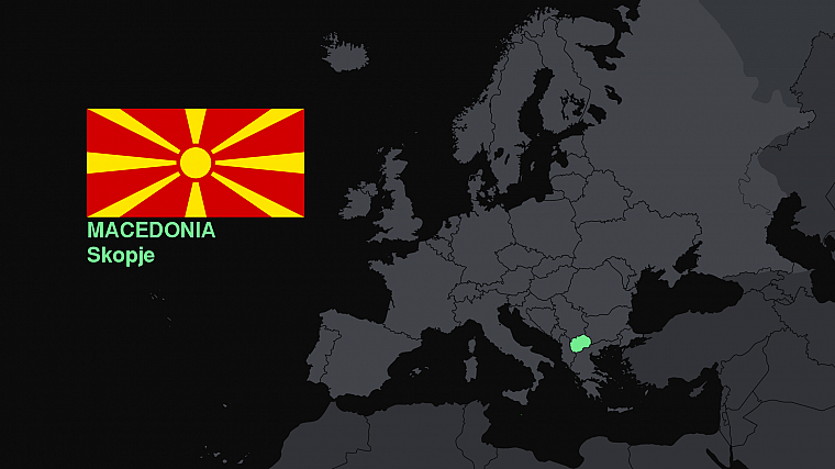 флаги, Европа, карты, знание, страны, Македония, полезно - обои на рабочий стол
