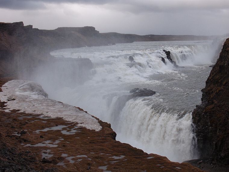 пейзажи, природа, Исландия, водопады - обои на рабочий стол