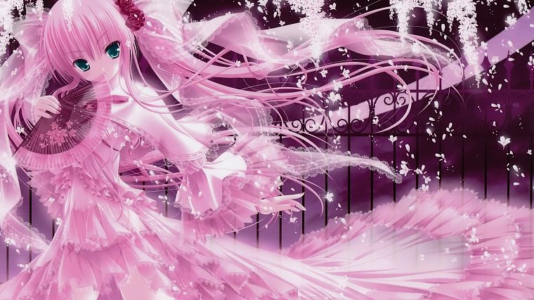 розовый цвет, произведение искусства, Tinkle иллюстрации, аниме девушки - обои на рабочий стол