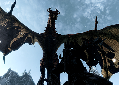 драконы, The Elder Scrolls V : Skyrim - случайные обои для рабочего стола