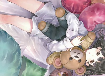 игрушки (дети ), Сора Нет Woto, плюшевые медведи, Kishida Мел, аниме девушки, Suminoya Kureha - случайные обои для рабочего стола