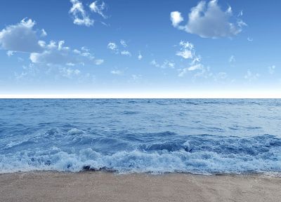 вода, облака, природа, побережье, море, пляжи - обои на рабочий стол