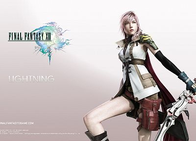 Final Fantasy, Final Fantasy XIII, Клэр Farron, простой фон - оригинальные обои рабочего стола