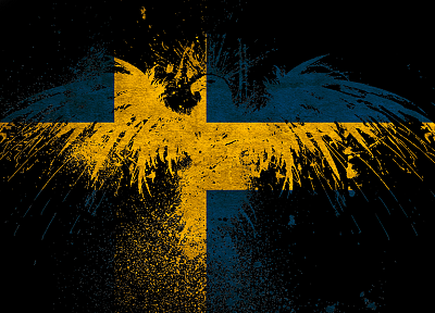 Швеция, орлы, флаги - случайные обои для рабочего стола