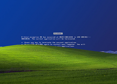 Windows XP, ошибка, Microsoft Windows, Синий экран смерти - обои на рабочий стол