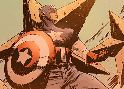 комиксы, Капитан Америка, иллюстрации - случайные обои для рабочего стола