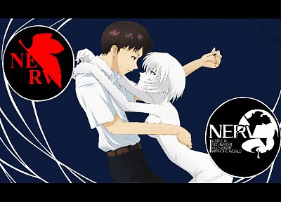 Ayanami Rei, Neon Genesis Evangelion (Евангелион), Икари Синдзи - копия обоев рабочего стола