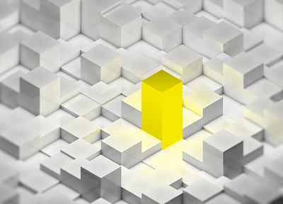 желтый цвет, кубики - оригинальные обои рабочего стола