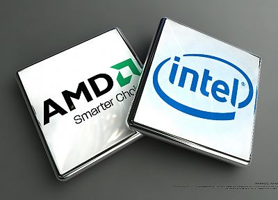 Intel, бренды, логотипы, AMD, CPU, компании - обои на рабочий стол