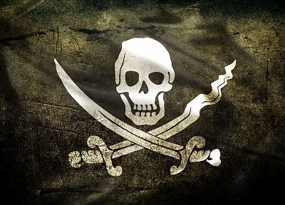 пираты, флаги, череп и скрещенные кости, Веселый Роджер - оригинальные обои рабочего стола