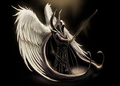ангелы, фантазия, крылья, смерть, Diablo, Фэнтази, тьма, мечи, Tyrael Архангел - похожие обои для рабочего стола