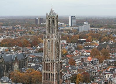 башня, Нидерланды, Город в небе, Утрехт - оригинальные обои рабочего стола