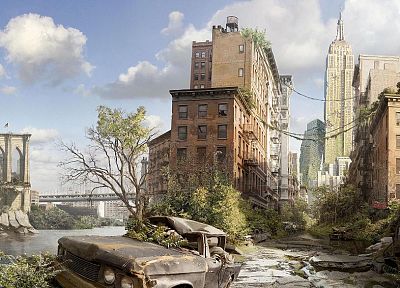 постапокалиптический, Нью-Йорк - оригинальные обои рабочего стола