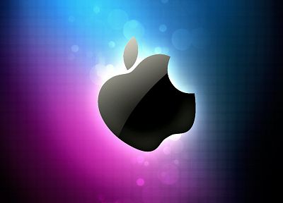 синий, розовый цвет, Эппл (Apple), макинтош, логотипы - оригинальные обои рабочего стола