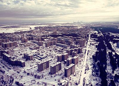 зима, снег, Припять, Чернобыль, отказались город, города - копия обоев рабочего стола