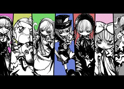 Rozen Maiden, Shinku, Suiseiseki, Suigintou, Souseiseki, Kanaria, Хина Ичиго, Kirakishou - обои на рабочий стол