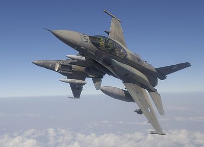 самолет, военный, транспортные средства, F- 16 Fighting Falcon - оригинальные обои рабочего стола