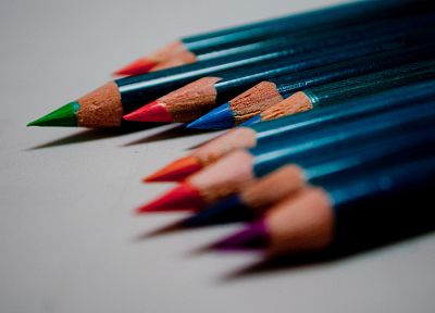 макро, карандаши, цвета - случайные обои для рабочего стола