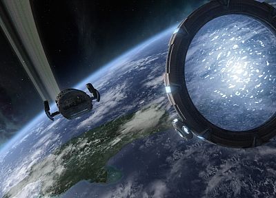 космическое пространство, Земля, Звездные врата - случайные обои для рабочего стола